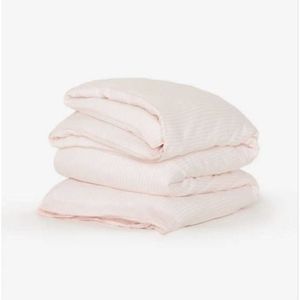 Buffy Breeze Eucalyptus Duvet Cover King / Cal King : 90" x 105" Blush Stripe